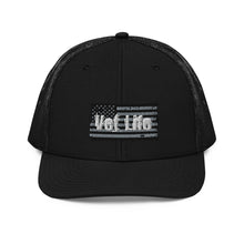 Load image into Gallery viewer, Vet Life Distressed Flag Trucker Cap
