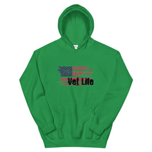Load image into Gallery viewer, Vet Life Flag Hoodie

